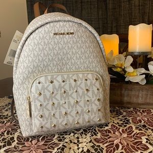 Michael Kors Erin Studded Backpack MK Signature